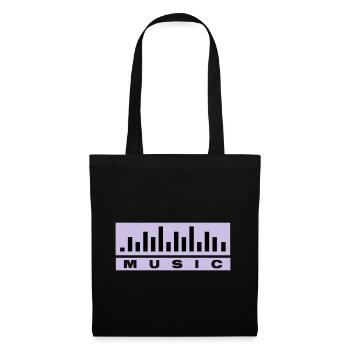 Music Logo - Stoffbeutel - Schwarz - Vorne