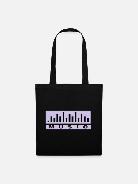 Music logo - Tote Bag - black