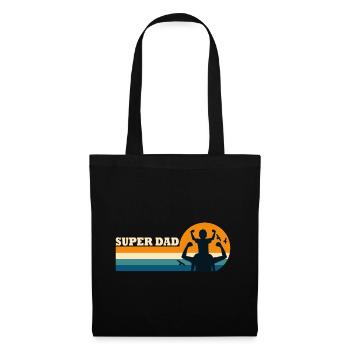Super Papa Superpapa - Stoffbeutel - Schwarz - Vorne