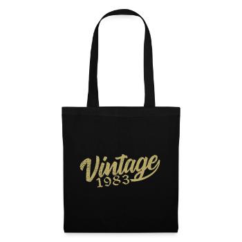 1983 Vintage 1983 Cadeau D'anniversaire 1983 Rétro - Sac en tissu - noir - Devant