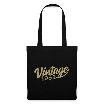 1982 Vintage 1982 Retro 1982 Birthday Gift - Tote Bag - black - Front