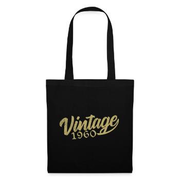 1960er Jahre Vintage 1960er Retro 1960er Jahre Geburtstagsgeschenk - Stoffbeutel - Schwarz - Vorne