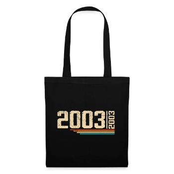Millésime Anniversaire 2003 Fête Anniversaire 2003 - Sac en tissu - noir - Devant