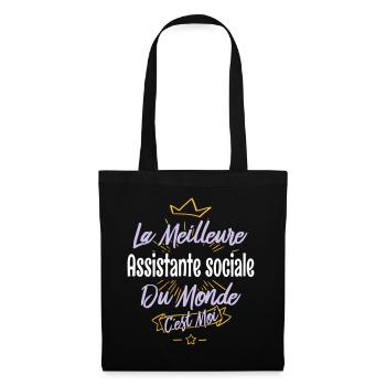 La meilleure assistante-sociale du monde - Sac en tissu - noir - Devant
