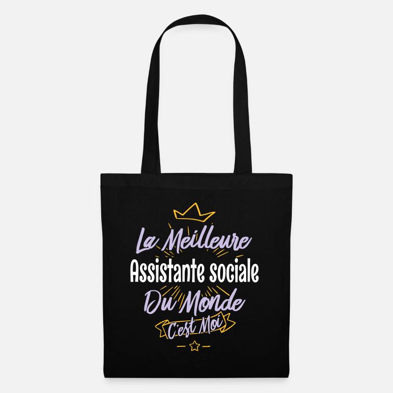 La meilleure assistante-sociale du monde - Sac en tissu - noir
