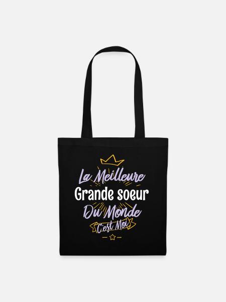 La meilleure grande-soeur du monde - Sac en tissu - noir