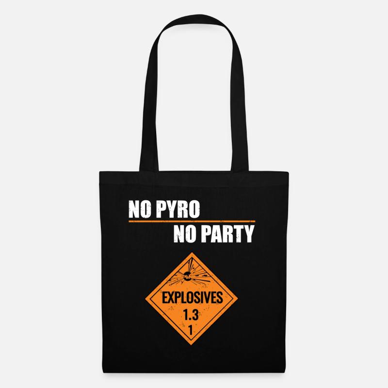 No Pyro No Party - Stoffbeutel - Schwarz