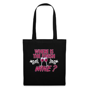 Where is the finish wine - Tote Bag - black - Front