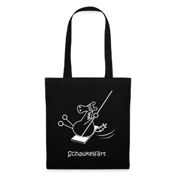 Schaukelfärt, färt, Schaukel, schaukeln, Pferd - Stoffbeutel - Schwarz - Vorne