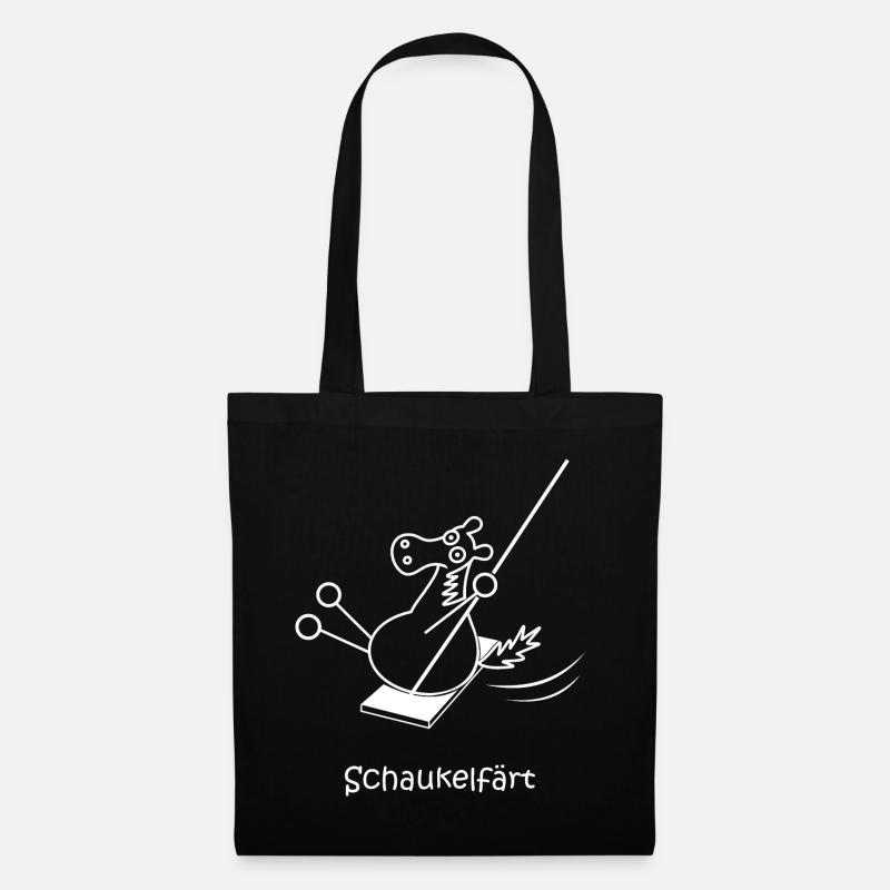 Schaukelfärt, färt, Schaukel, schaukeln, Pferd - Stoffbeutel - Schwarz
