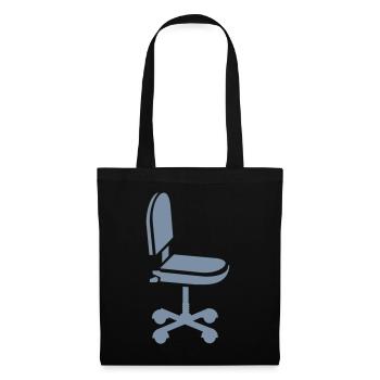 Bürostuhl / office chair (1c) - Stoffbeutel - Schwarz - Vorne