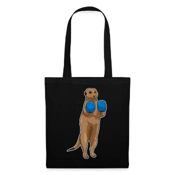 Boxer Boxeur Suricate Gants de boxe Boxe - Sac en tissu - noir - Devant