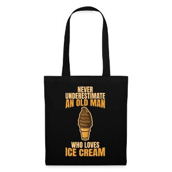 Ne sous-estimez jamais les vieux amateurs de crème glacée - Sac en tissu - noir - Devant