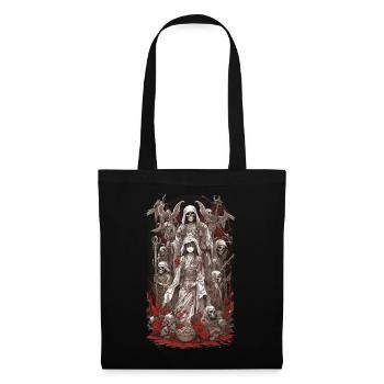 Okkultes Anime Gothic Streetwear Design - Stoffbeutel - Schwarz - Vorne