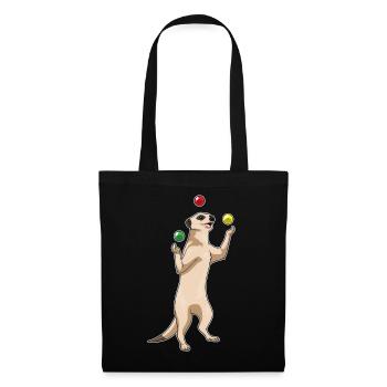 Meerkat juggler juggling - Tote Bag - black - Front