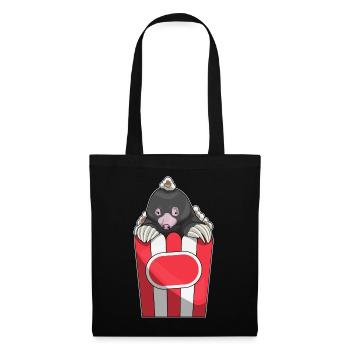 Maulwurf Popcorn - Stoffbeutel - Schwarz - Vorne