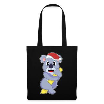 Chapeau de Père Noël Koala - Sac en tissu - noir - Devant