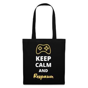 Keep Calm and Respawn - Tote Bag - black - Front