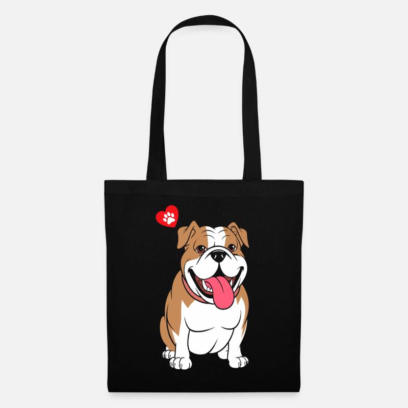 Bouledogue - Sac en tissu - noir