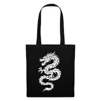 Tribal Dragon Silhouette - Sac en tissu - noir - Devant