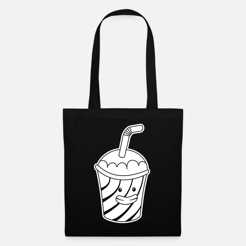 Milkshake Kawaii – Süßer Anime Shake, Gute Laune - Stoffbeutel - Schwarz