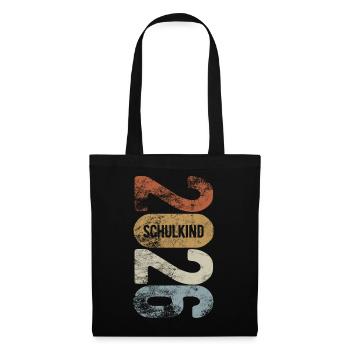 Enfant scolaire 2026 - Inscription scolaire - Première année - Sac en tissu - noir - Devant