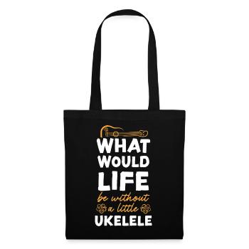 Ukulélé hawaïen uke Que serait - Sac en tissu - noir - Devant