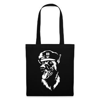 Malinois Kopf "Black Edition" - Stoffbeutel - Schwarz - Vorne