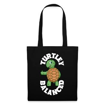 Équilibre Tortue - Chakra - Sac en tissu - noir - Devant