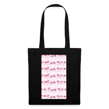 Bouquet de fleurs aquarelles roses - Sac en tissu - noir - Devant