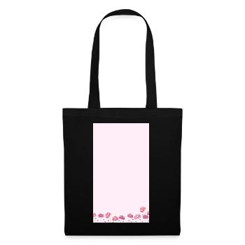 Bouquet de fleurs aquarelles roses - Sac en tissu - noir - Devant