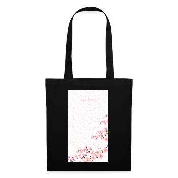 Bouquet de fleurs aquarelles roses - Sac en tissu - noir - Devant