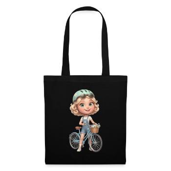 Daisy Bike Rider - Stoffbeutel - Schwarz - Vorne