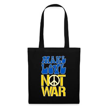 Make Love Not War | Ukraine Peace is the only way - Stoffbeutel - Schwarz - Vorne