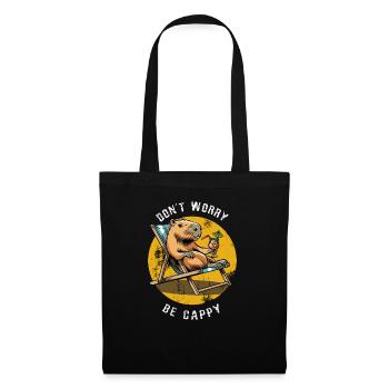 Don't worry be Cappy - Capybara - Holiday - Tote Bag - black - Front