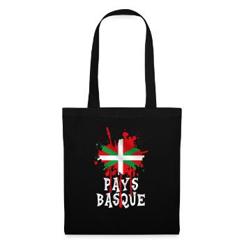 pays basque 10 - Sac en tissu - noir - Devant