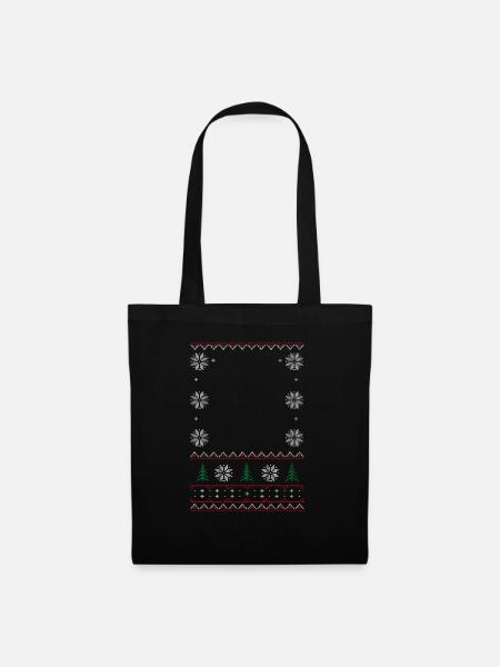 Christmas - Stoffbeutel - Schwarz
