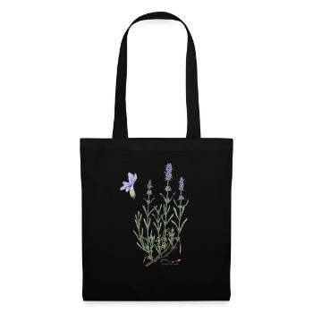 Lavendel - Stoffbeutel - Schwarz - Vorne