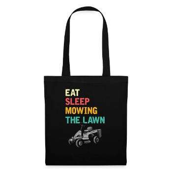 Tondeuse à gazon Tracteur Jardin Jardinier Cadeau Papa - Sac en tissu - noir - Devant