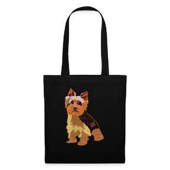 Yorkshire Terrier Yorkie Dog Cadeau - Sac en tissu - noir - Devant