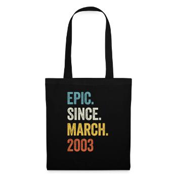 20 ans épiques depuis mars 2003 20e anniversaire - Sac en tissu - noir - Devant
