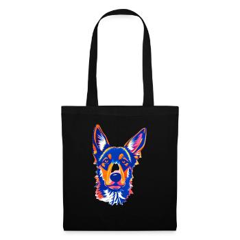 Chien de berger Chien Propriétaire de chien Propriétaire de chien - Sac en tissu - noir - Devant