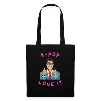 K-POP, - Stoffbeutel - Schwarz - Vorne