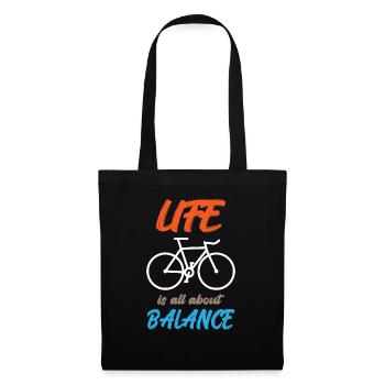 Life Is All About Balance - Stoffbeutel - Schwarz - Vorne