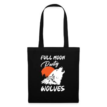 Full Moon Party Wolves - Stoffbeutel - Schwarz - Vorne