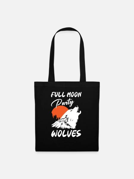 Full Moon Party Wolves - Stoffbeutel - Schwarz