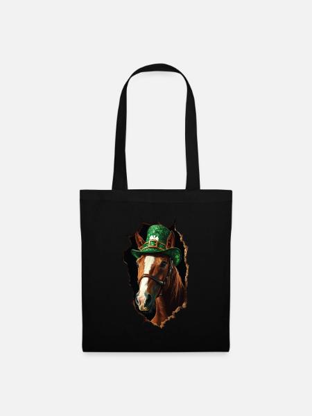 St. Patrick Pferd - Stoffbeutel - Schwarz