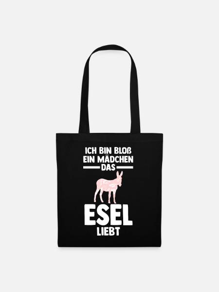 Esel - Stoffbeutel - Schwarz