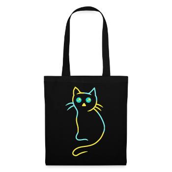 Bébé Kawaii Chat Chats Animaux Enfants Bébé - Sac en tissu - noir - Devant
