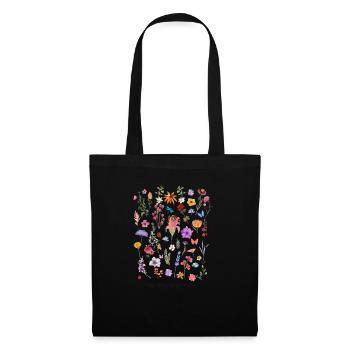 T-shirt floral Bloom with Grace - Collection Natur - Tote Bag - black - Front
